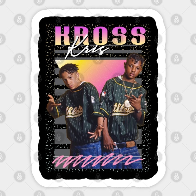 Kris Kross Hip hop 90s Aesthetic Fan Art Sticker by Madesu Art